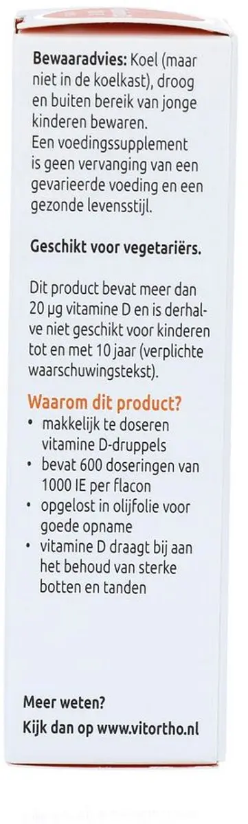 VitOrtho Vitamine D3 1000 IE 20ml