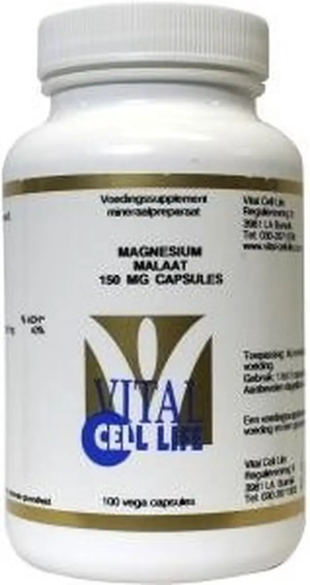 Vital Cell Life Magnesium Malaat 150mg Capsules - 100 Stuks