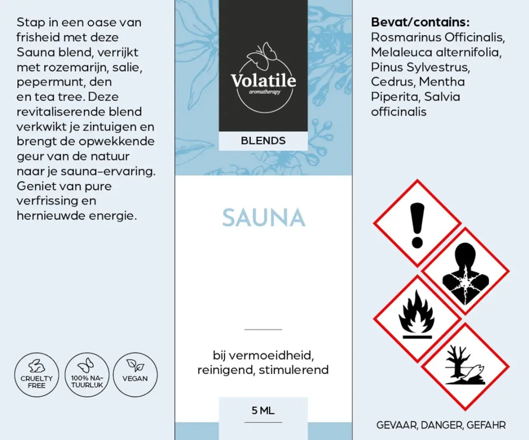 Volatile Sauna Mengsel Etherische Olie 5ml - 5 Stuks