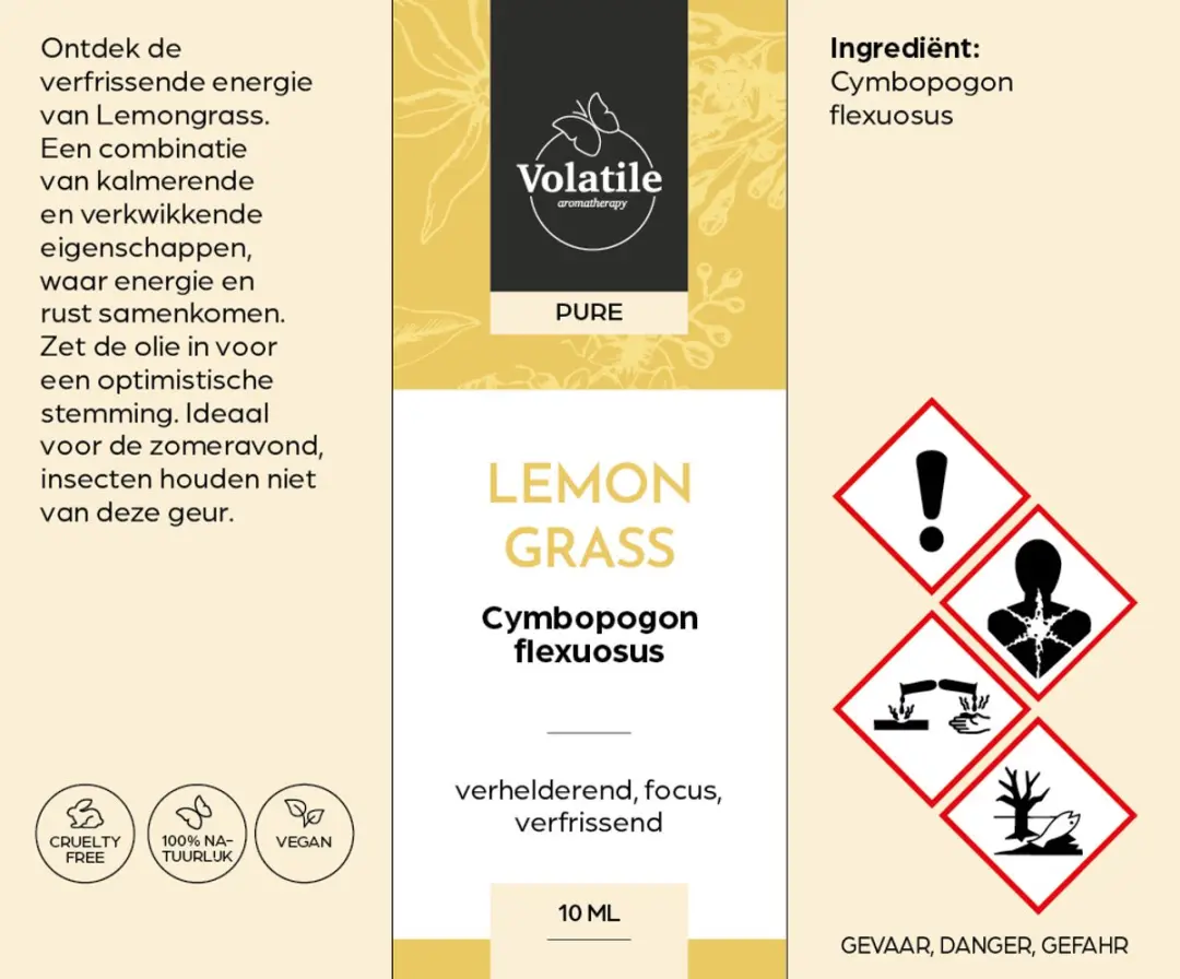 Volatile Lemongras Etherische Olie 10ml
