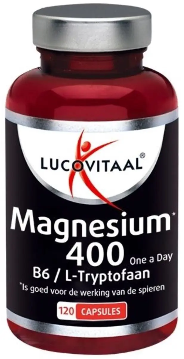 Lucovitaal Magnesium 400 + B6/L-Tryptofaan 120 Tabletten - 20 Stuks