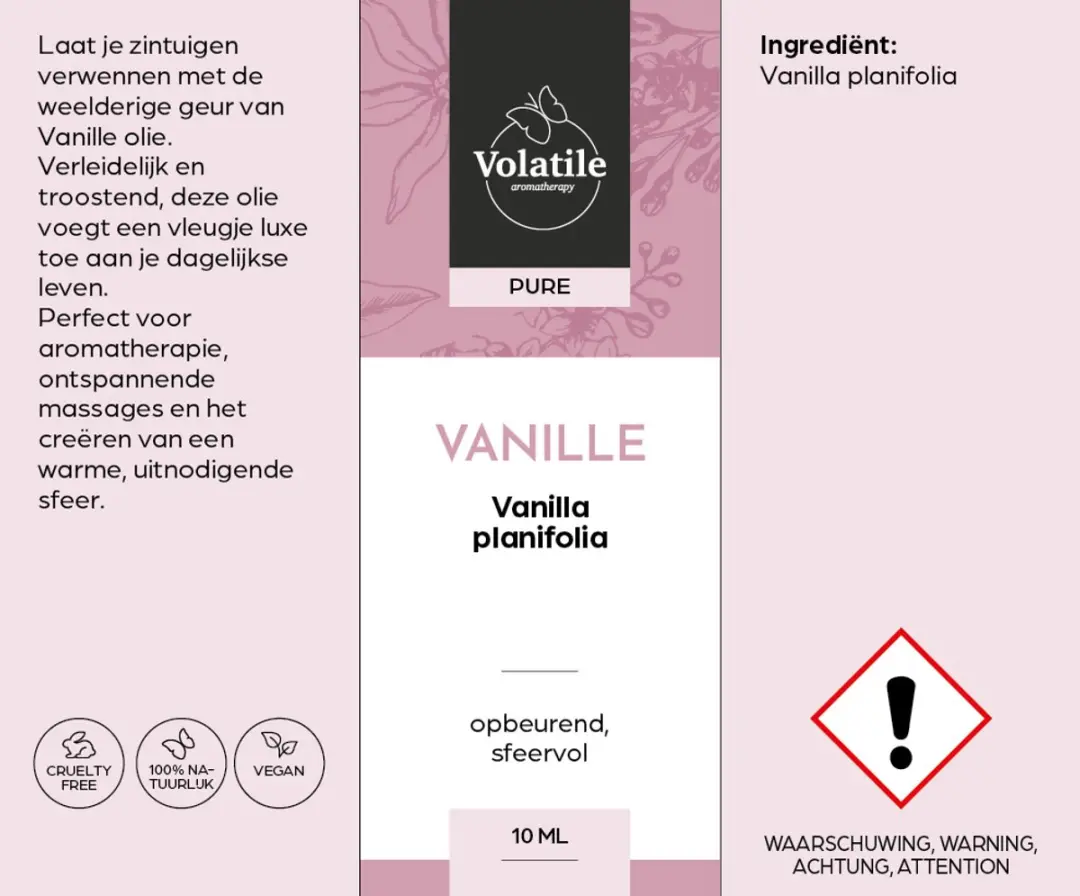 Volatile Vanille Etherische Olie 10ml