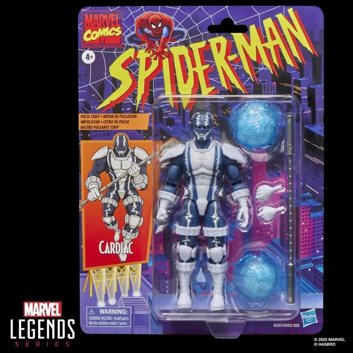 Hasbro Marvel Legends Series Spider-Man Cardiac G23575X0 - 15 cm - Blauw/Wit