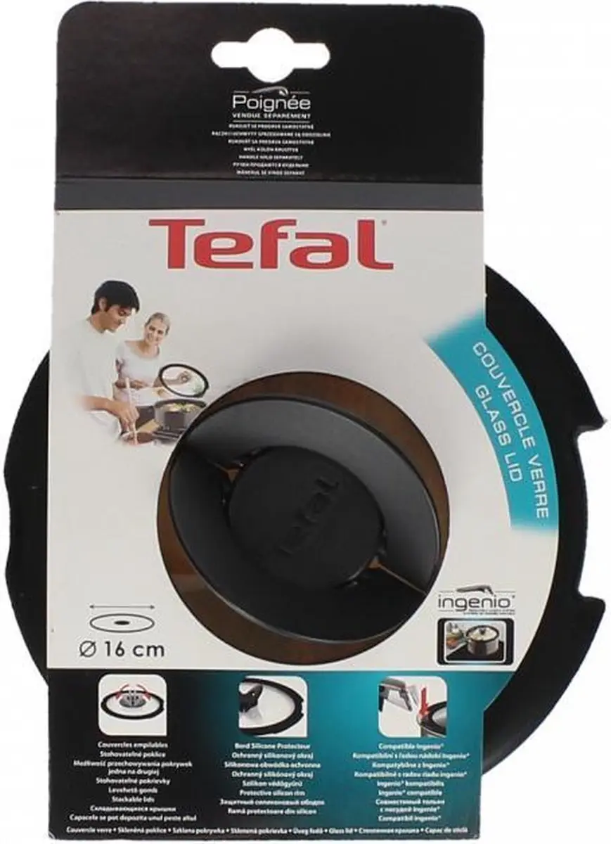 Tefal Ingenio Glazen Deksel 16cm