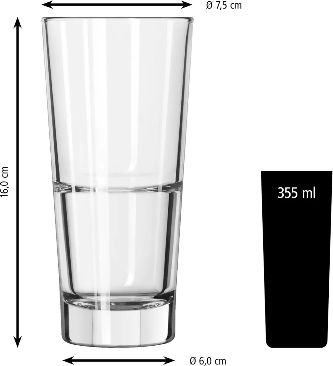 Libbey Endeavor Drinkglazen 355ml - 12 Stuks