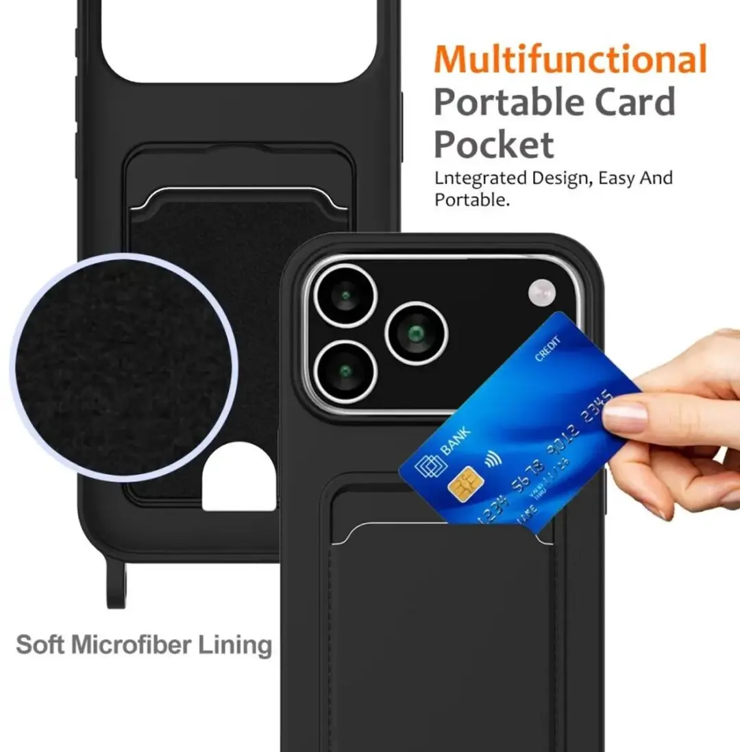 Selected by GSMpunt Apple iPhone 17 Pro Hoesje met Koord - Zwart