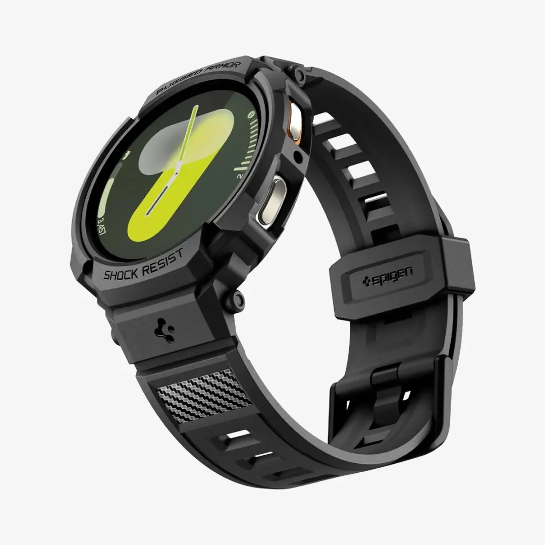 Spigen Rugged Armor Pro Hoesje & Bandje - Samsung Galaxy Watch 8 40mm - Zwart