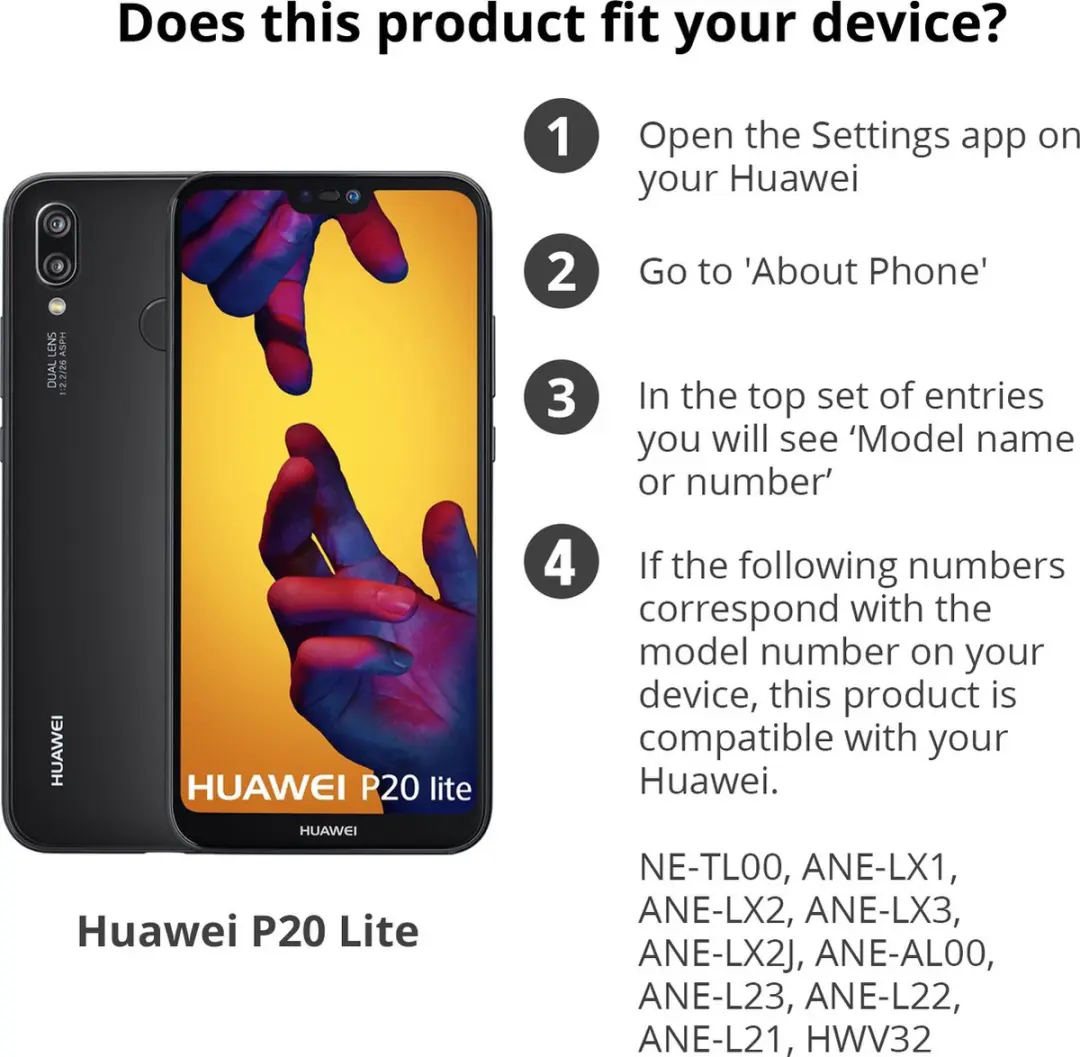 Huawei P20 Lite P20L21752602 Flip Cover - Blauw - afbeelding 6 van 6