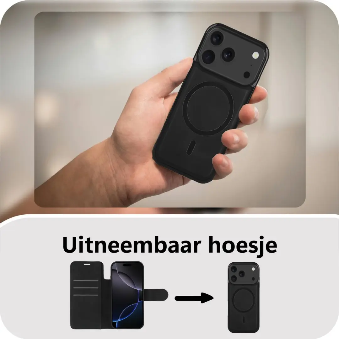 Just in Case MAP2938PS1M iPhone Hoesje - 2-in-1 Bookcase - Zwart