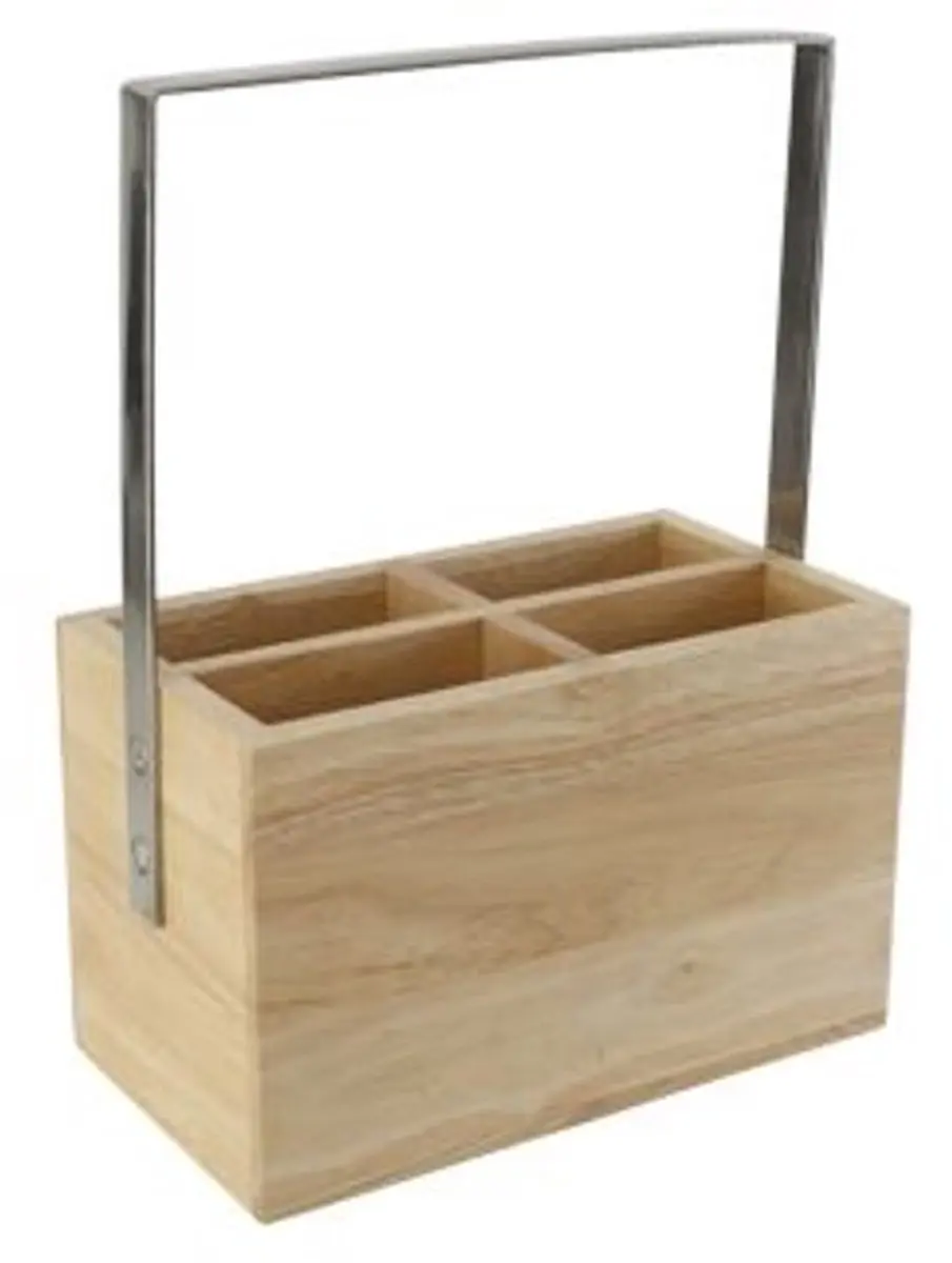 Cosy&Trendy Bestekhouder Rubberhout Natuur