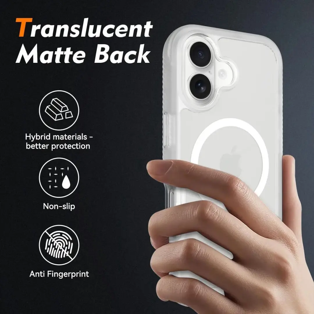 Selected iPhone 17 Hoesje met Screenprotector - MagSafe - Matte Transparant - afbeelding 6 van 6