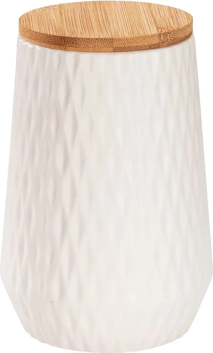 Wenko Diamond Voorraadpot Set 3x 0,6L - Keramisch - Wit/Bruin - afbeelding 6 van 6