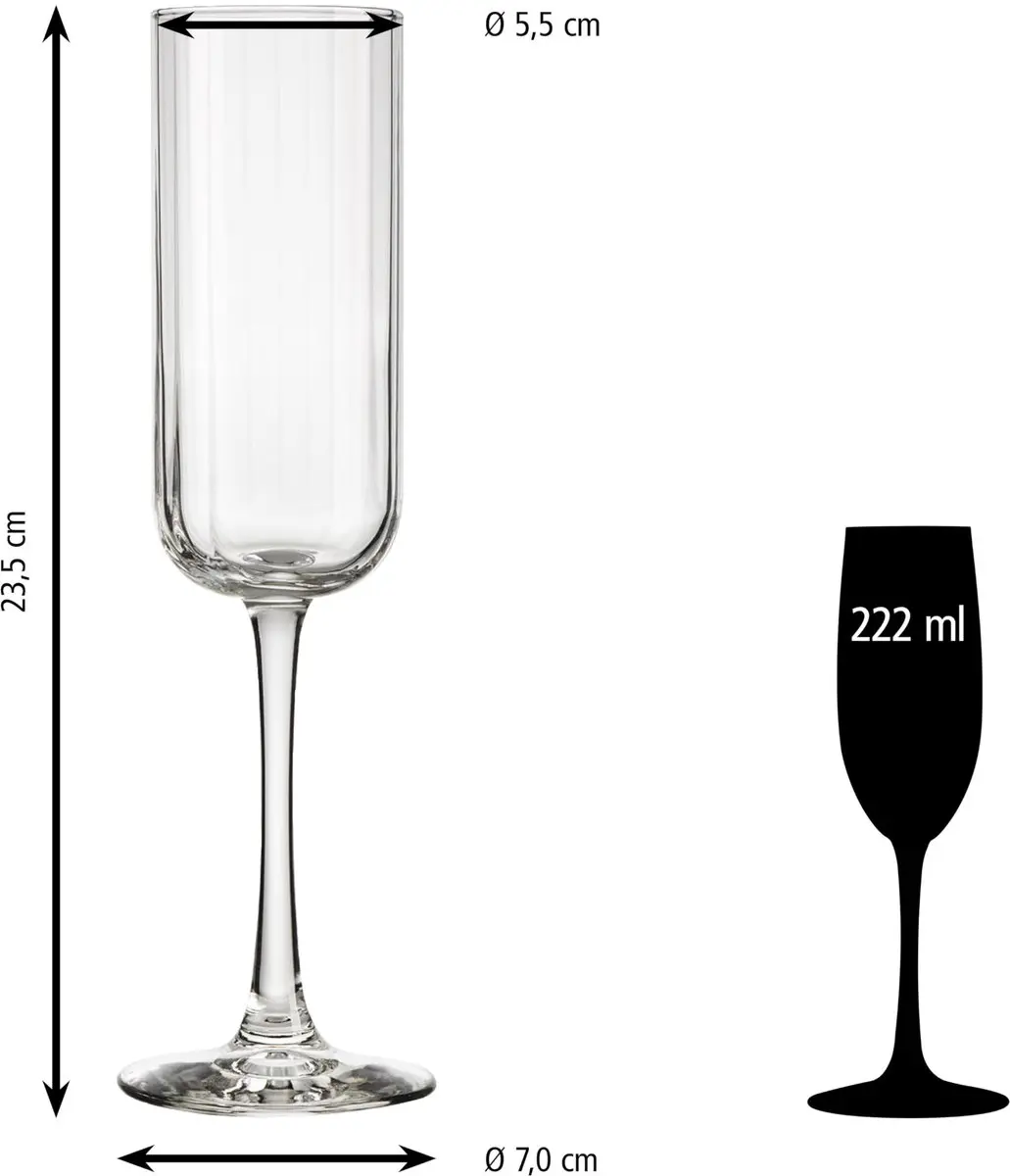 Libbey Linear Champagneglazen 70112 - 12 Stuks