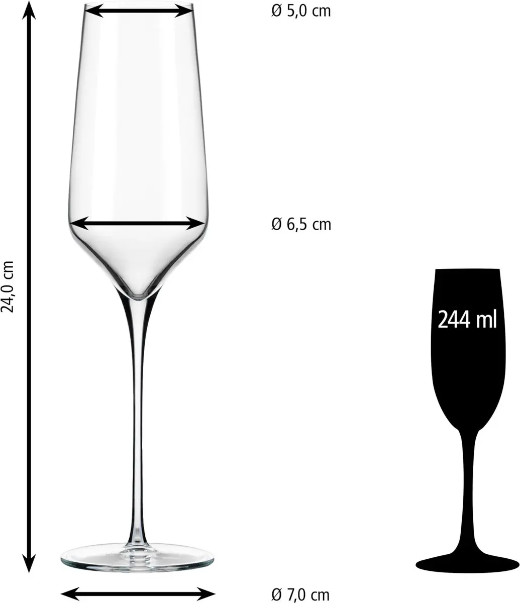 Libbey Prism Champagneglazen 70027 - 12 Stuks
