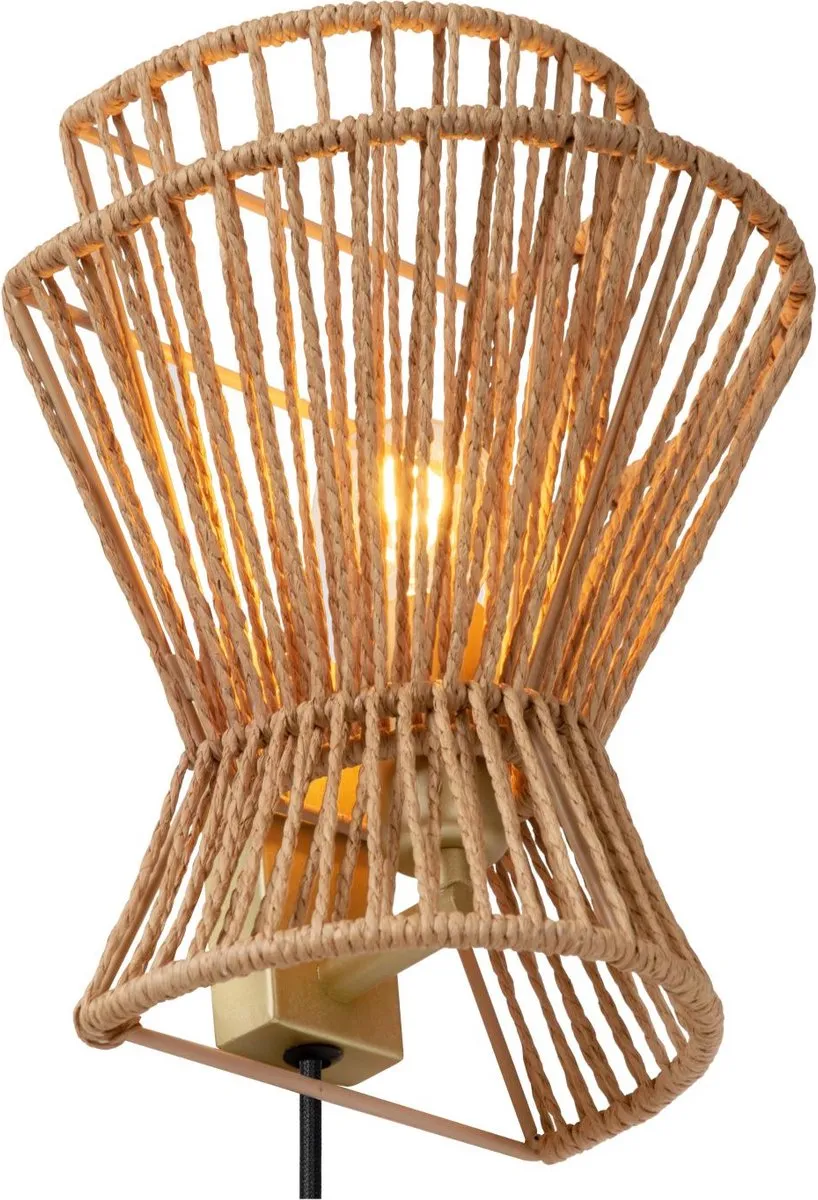 Lucide Tasman Wandlamp E14 - Naturel