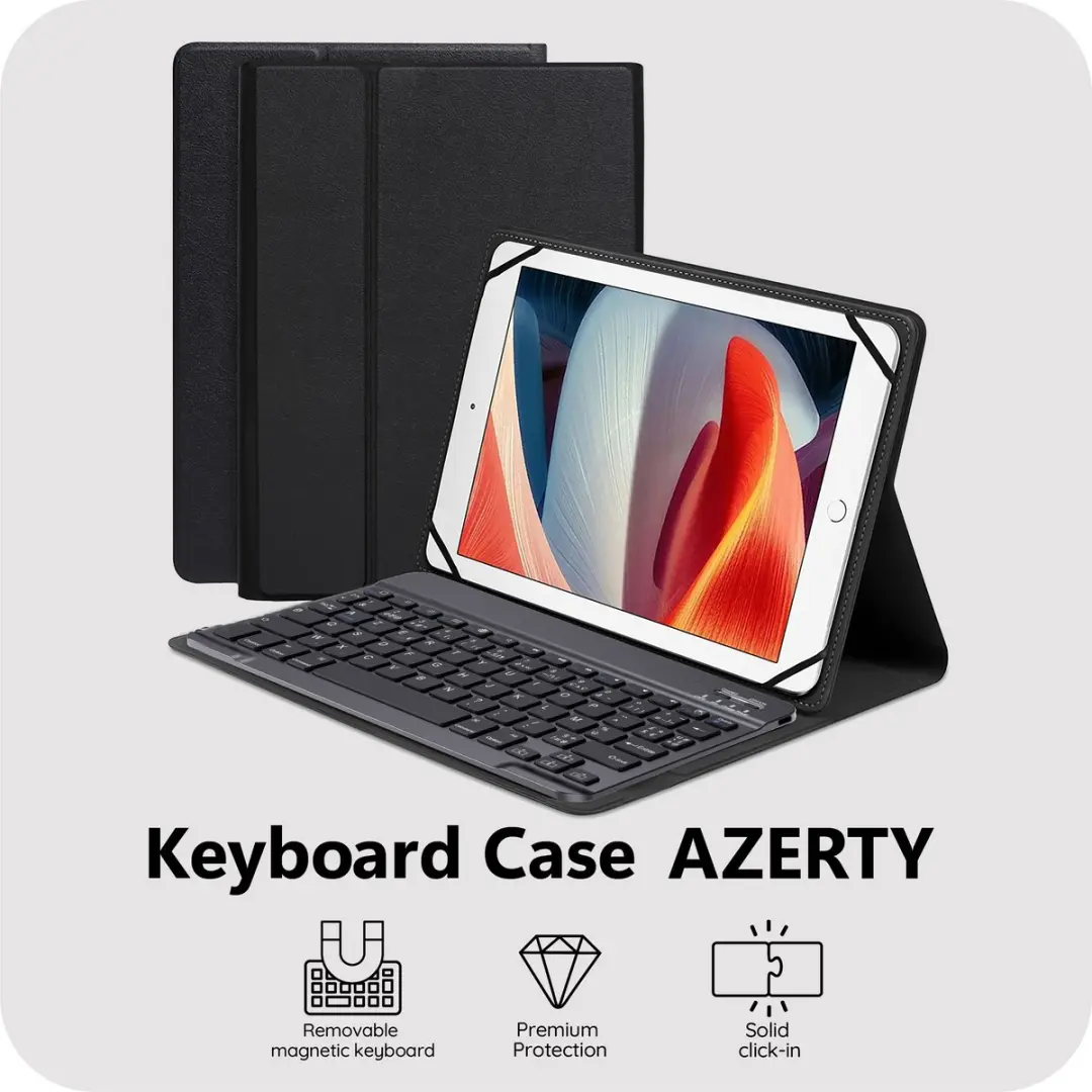 Just in Case TUN911KB1AY Tablethoes met Toetsenbord - 9-11 inch - AZERTY - Zwart
