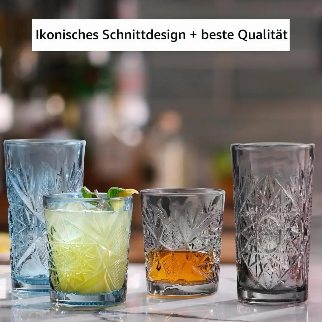 Libbey Hobstar Drinkglazen 71104 - 12 Stuks - Blauw