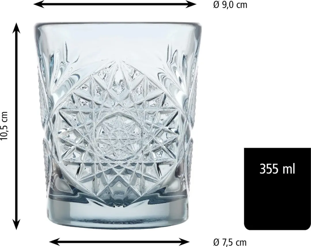Libbey Hobstar Drinkglazen 71104 - 12 Stuks - Blauw