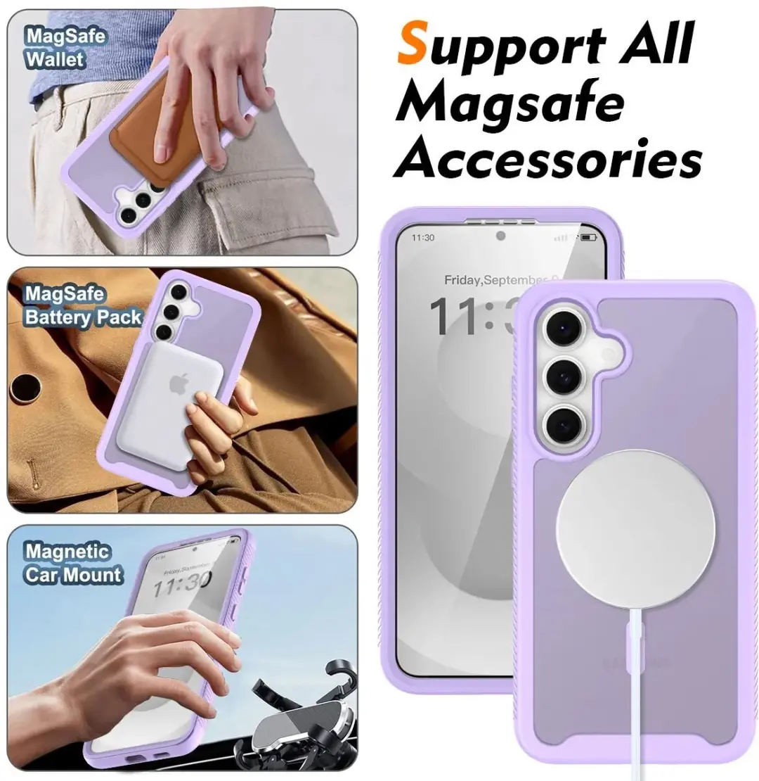 Selected Hoesje Samsung Galaxy S25 FE - MagSafe Matte Paars