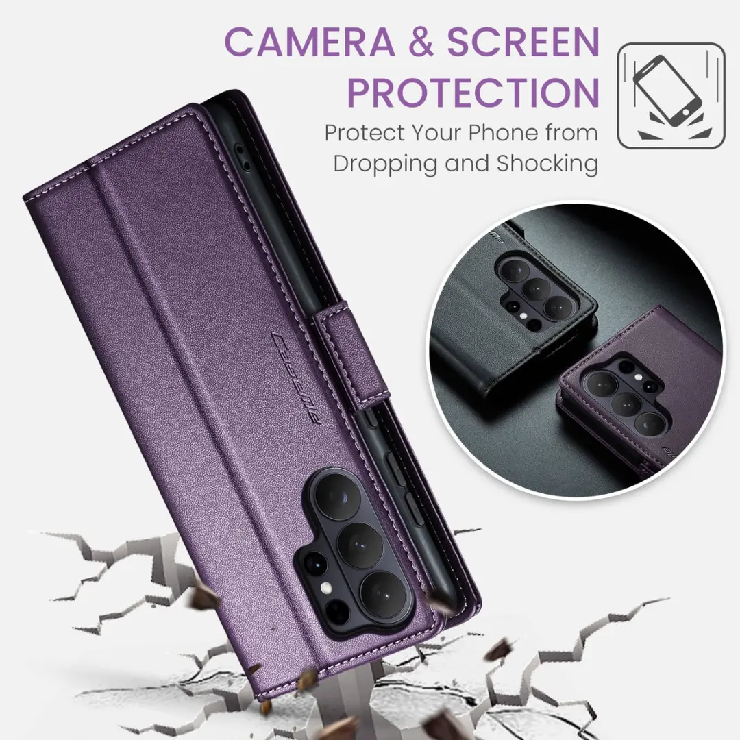 Caseme Wallet Case Samsung Galaxy S26 Ultra - Paars