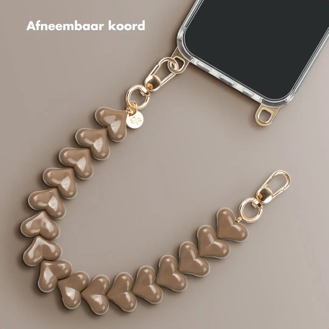 Selencia Hoesje iPhone 17 Mocha Brown - Hartjes Polskoord