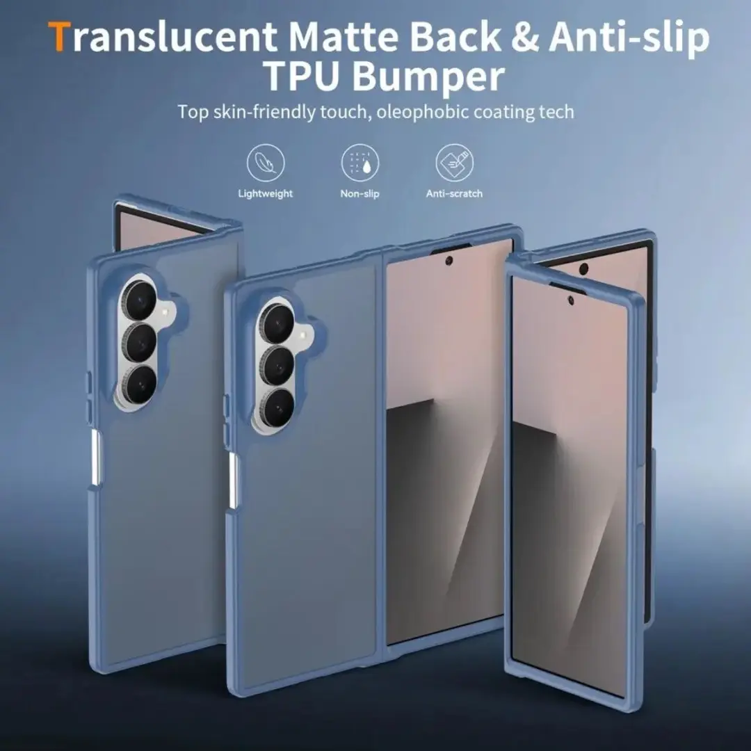 Selected Hoesje Samsung Galaxy Z Fold8 Ultra - Blauw Matte Back Cover