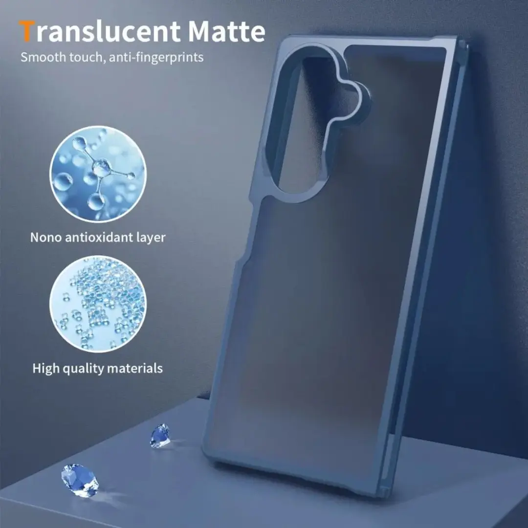 Selected Hoesje Samsung Galaxy Z Fold8 Ultra - Blauw Matte Back Cover - afbeelding 6 van 6
