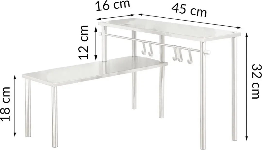 Wenko Hoekkeukenrek 2 Niveaus - Zilver - afbeelding 3 van 3