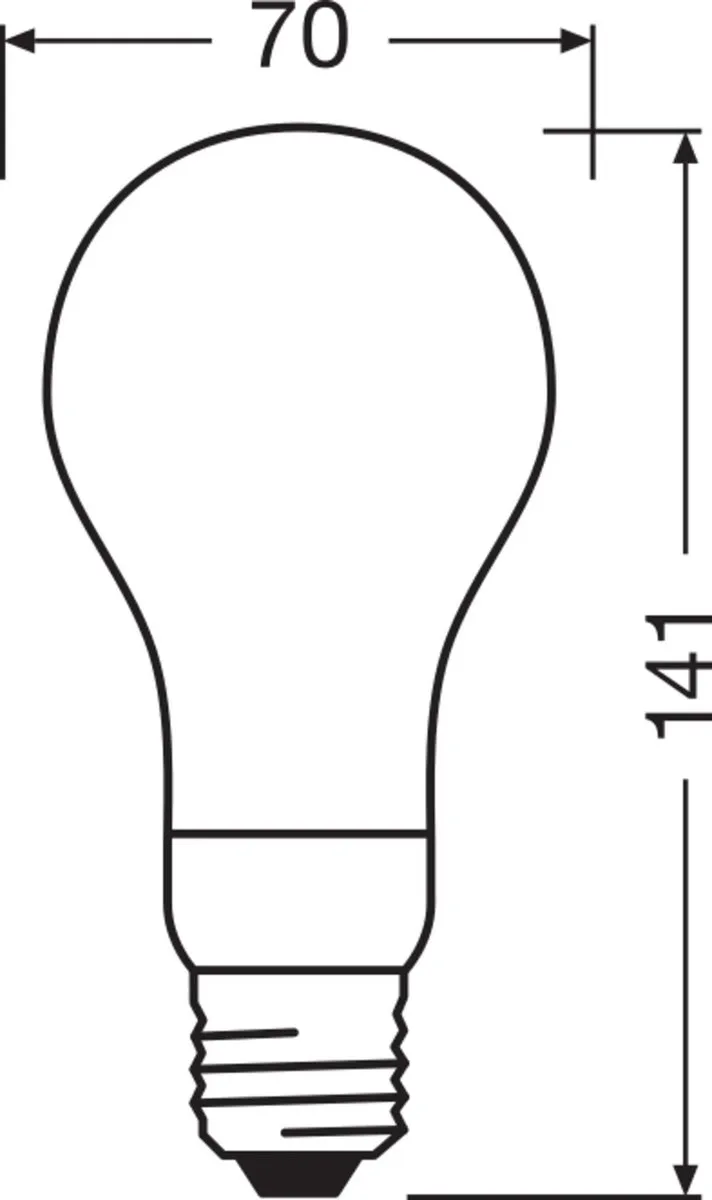 LEDVANCE Classic LED E27 Peer Filament 18W - 2452lm Warm Wit Mat - afbeelding 5 van 6