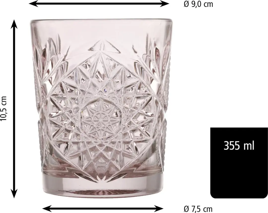 Libbey Hobstar Drinkglazen 71102 - 12 Stuks - Roze