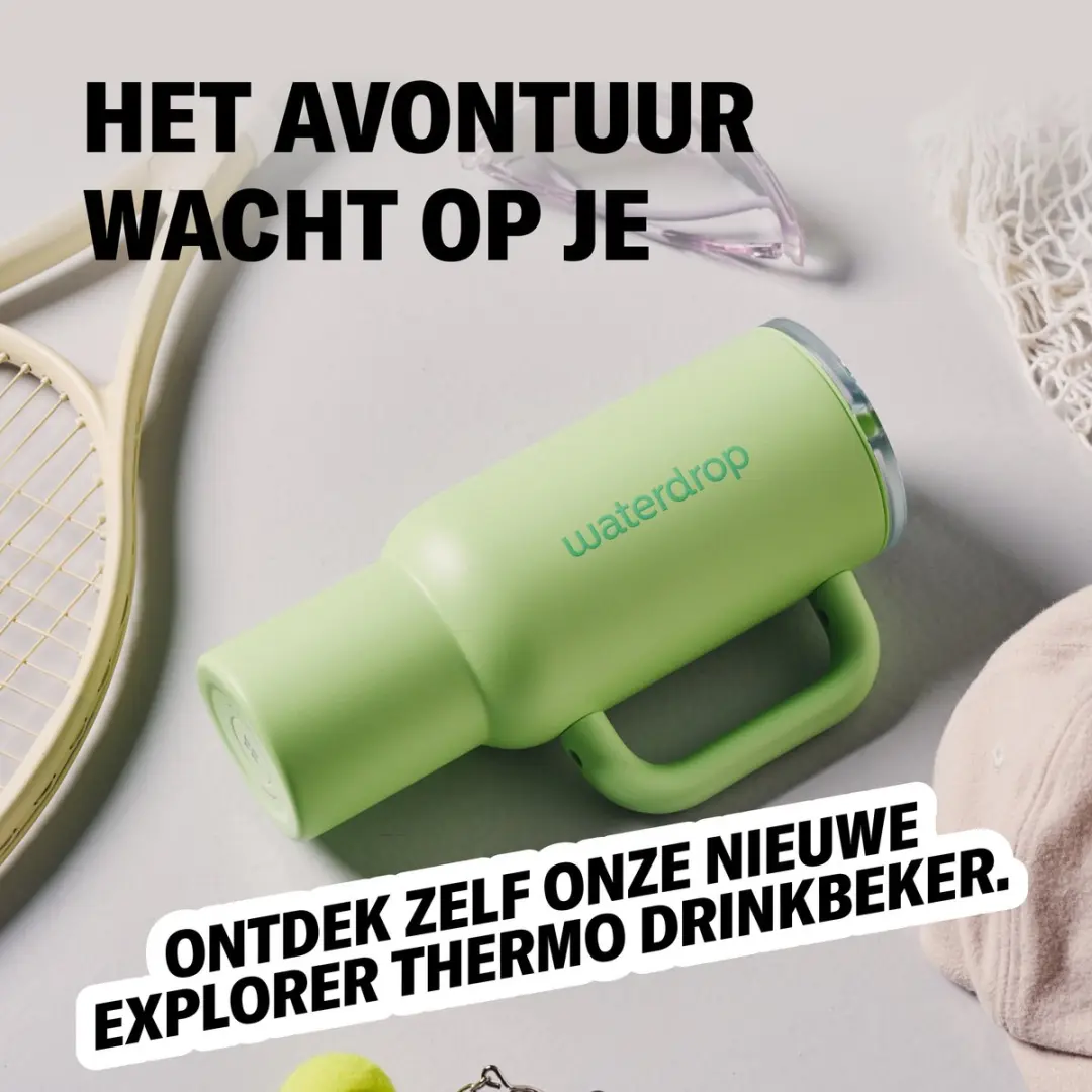Waterdrop Explorer Thermo Drinkbeker 1,1L - Signatuur Groen