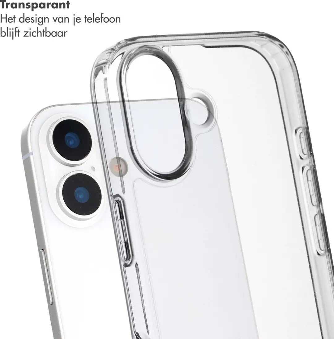Selencia Transparant Hoesje iPhone 17 - Zilver