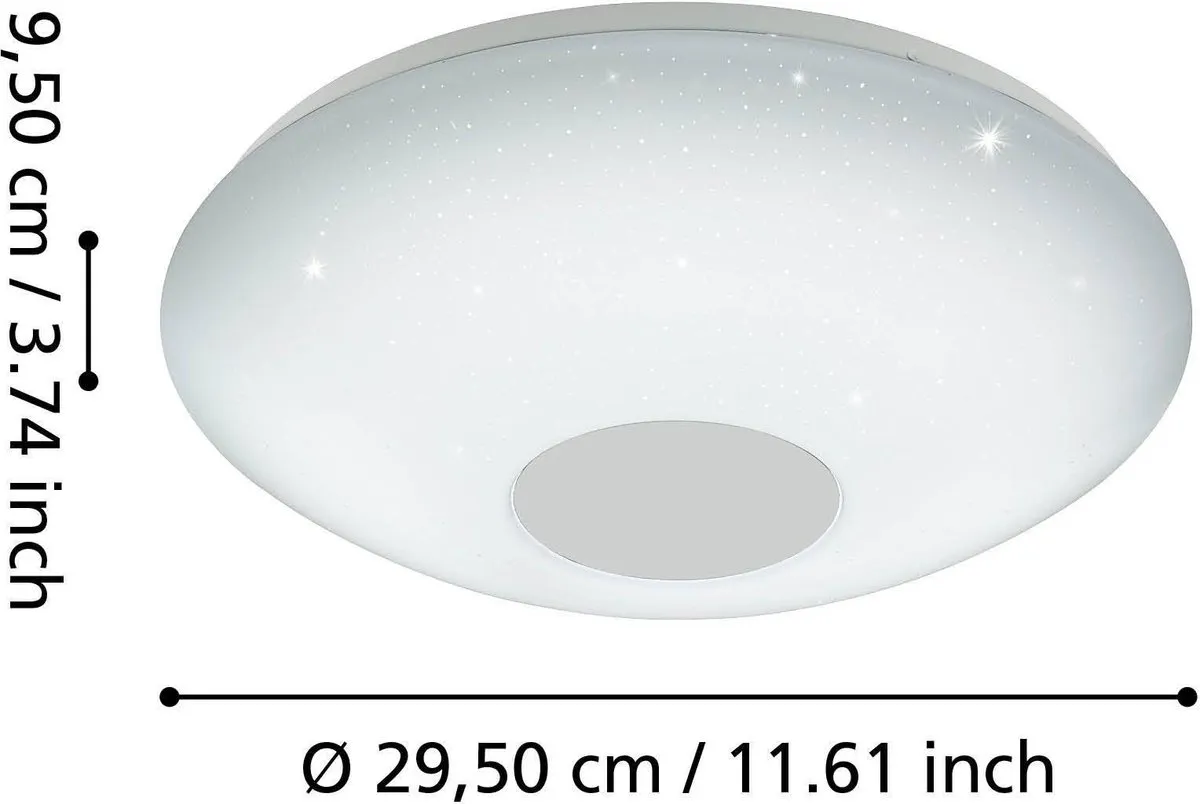 Eglo Voltago 2 Wandlamp 1 Licht Ø300mm - Wit