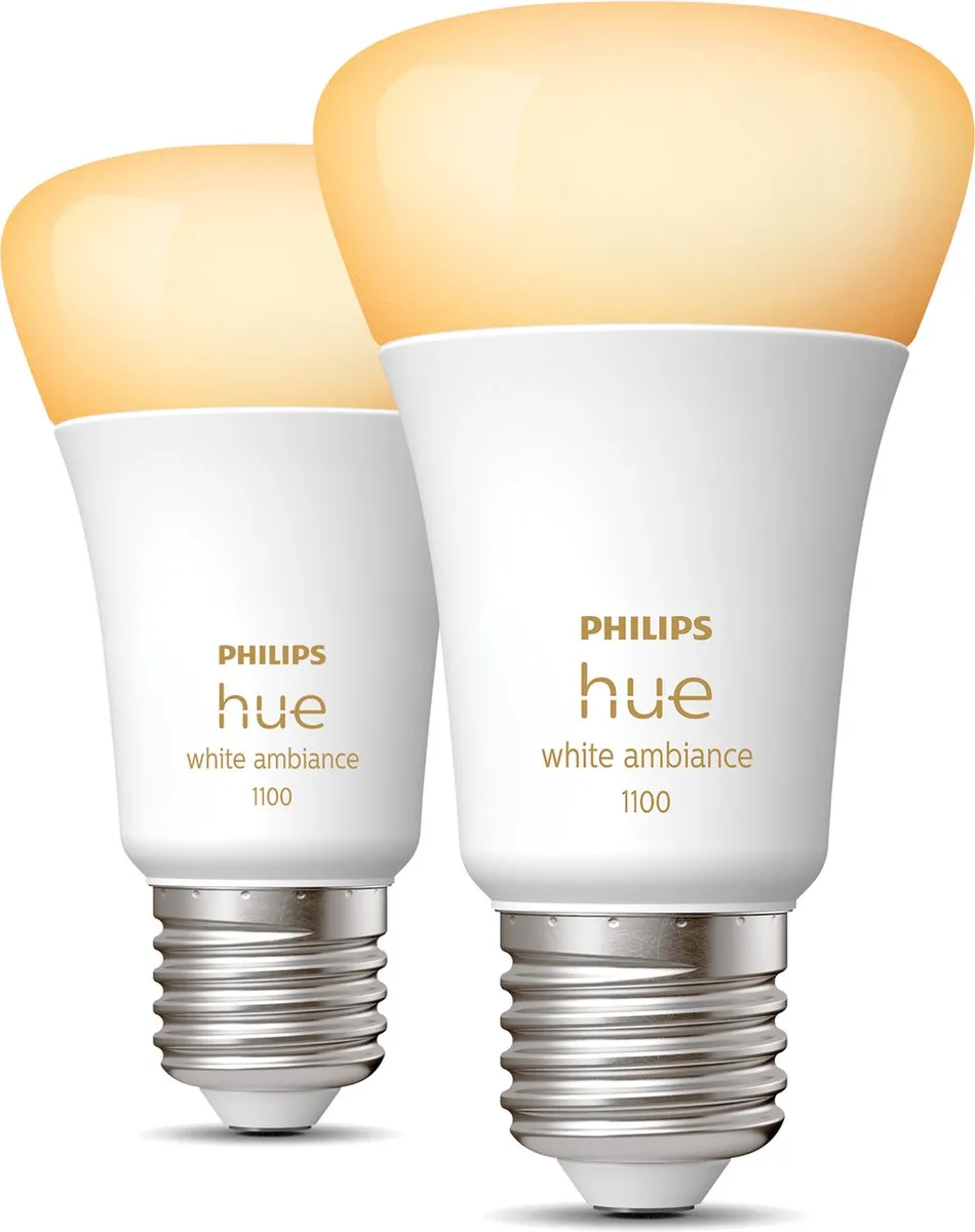 Philips Hue Standaardlamp E27 11W - 2-pack - 1100lm - Mat