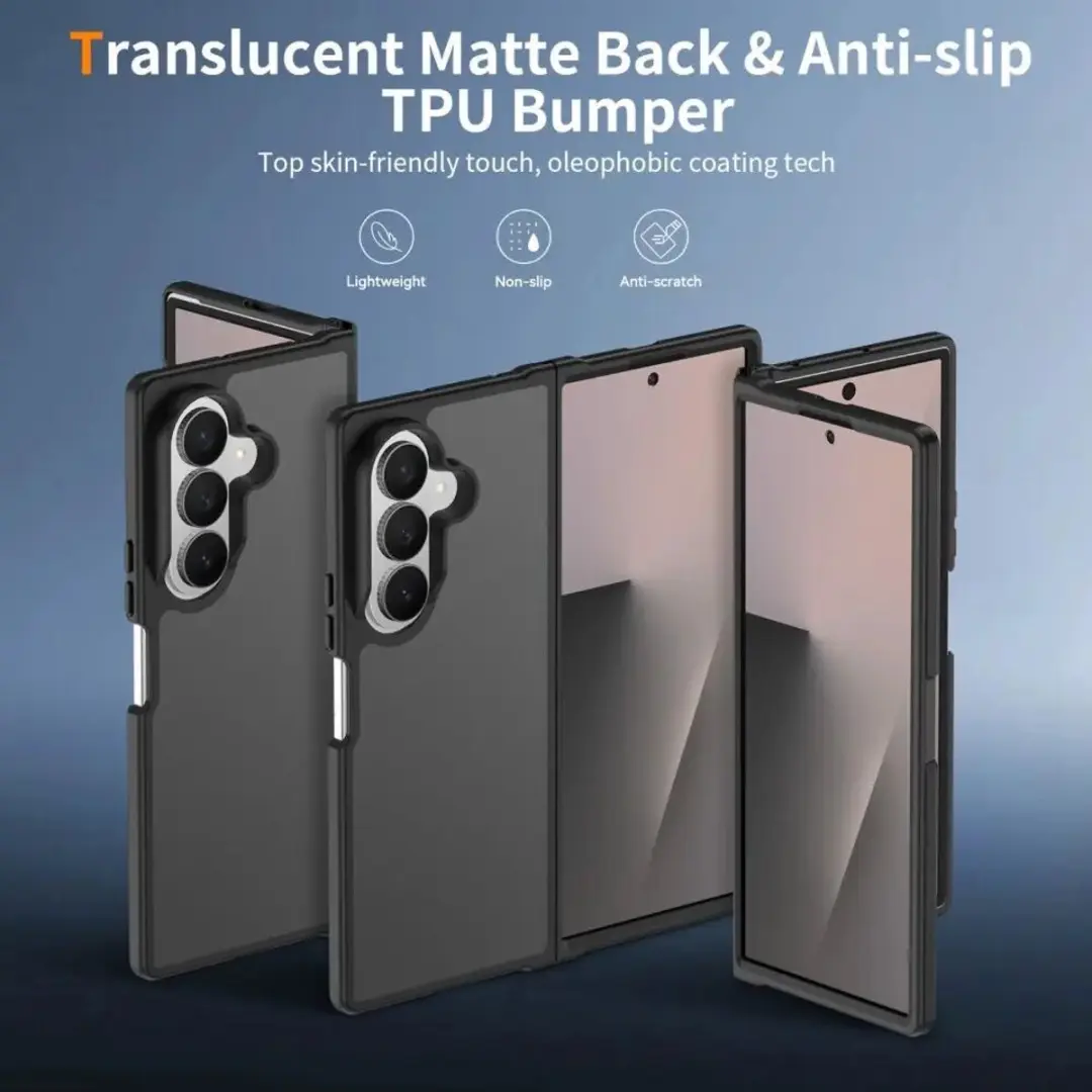 Selected Hoesje Samsung Galaxy Z Fold8 Ultra - Matte Back Cover Zwart - afbeelding 6 van 6