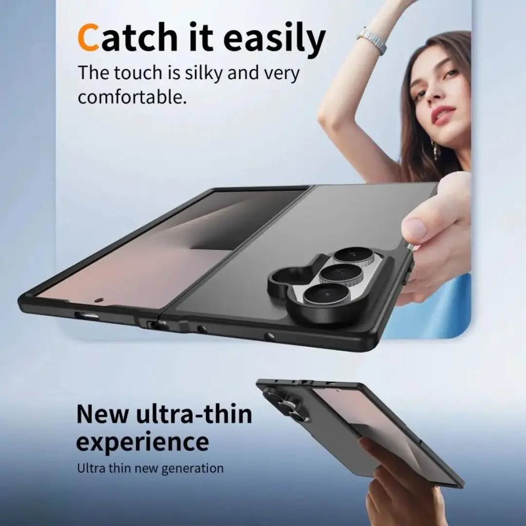 Selected Hoesje Samsung Galaxy Z Fold8 Ultra - Matte Back Cover Zwart