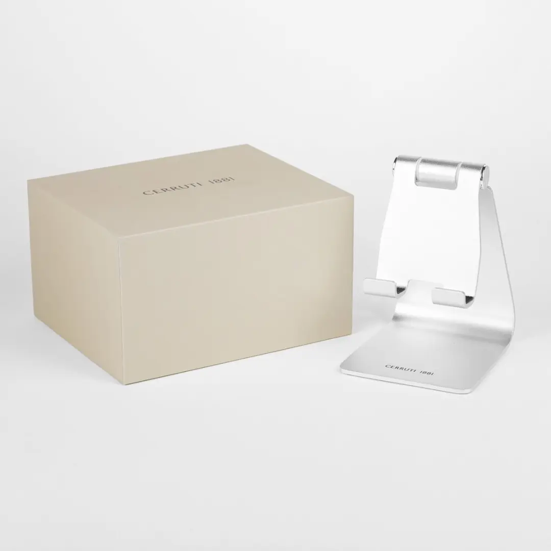 Nino Cerruti Telefoonstandaard Block - 76mm - Silver