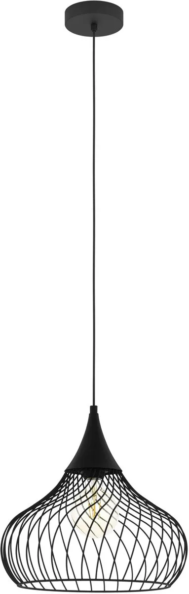 Eglo Staverton Hanglamp E27 - Ø36,5cm - Zwart