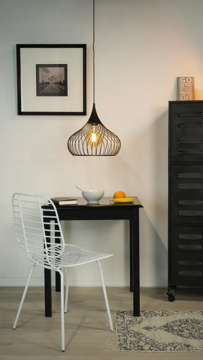 Eglo Staverton Hanglamp E27 - Ø36,5cm - Zwart - afbeelding 6 van 6