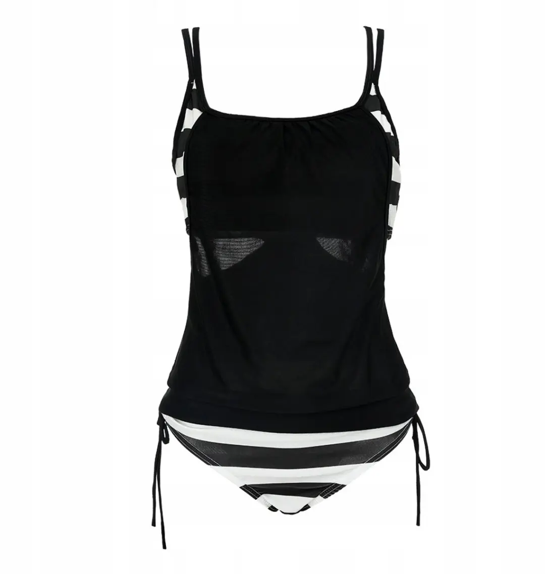 Sapphire Tankini - Zwart - Comfortabele Pasvorm