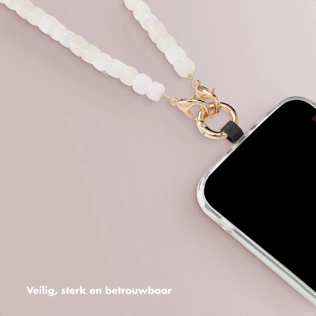 Selencia Transparant Hoesje iPhone 17 - Pearl White