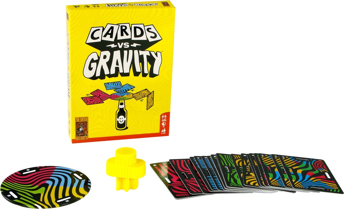 999 Games - Cards vs Gravity - Partyspel - Gebruik een willekeurige fles als speelbord - Ook geschikt voor grotere groepen - Gezelschapsspel - Actiespel - Klein cadeautje
