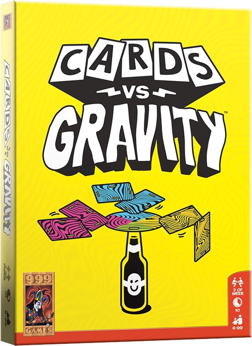 999 Games - Cards vs Gravity - Partyspel - Gebruik een willekeurige fles als speelbord - Ook geschikt voor grotere groepen - Gezelschapsspel - Actiespel - Klein cadeautje