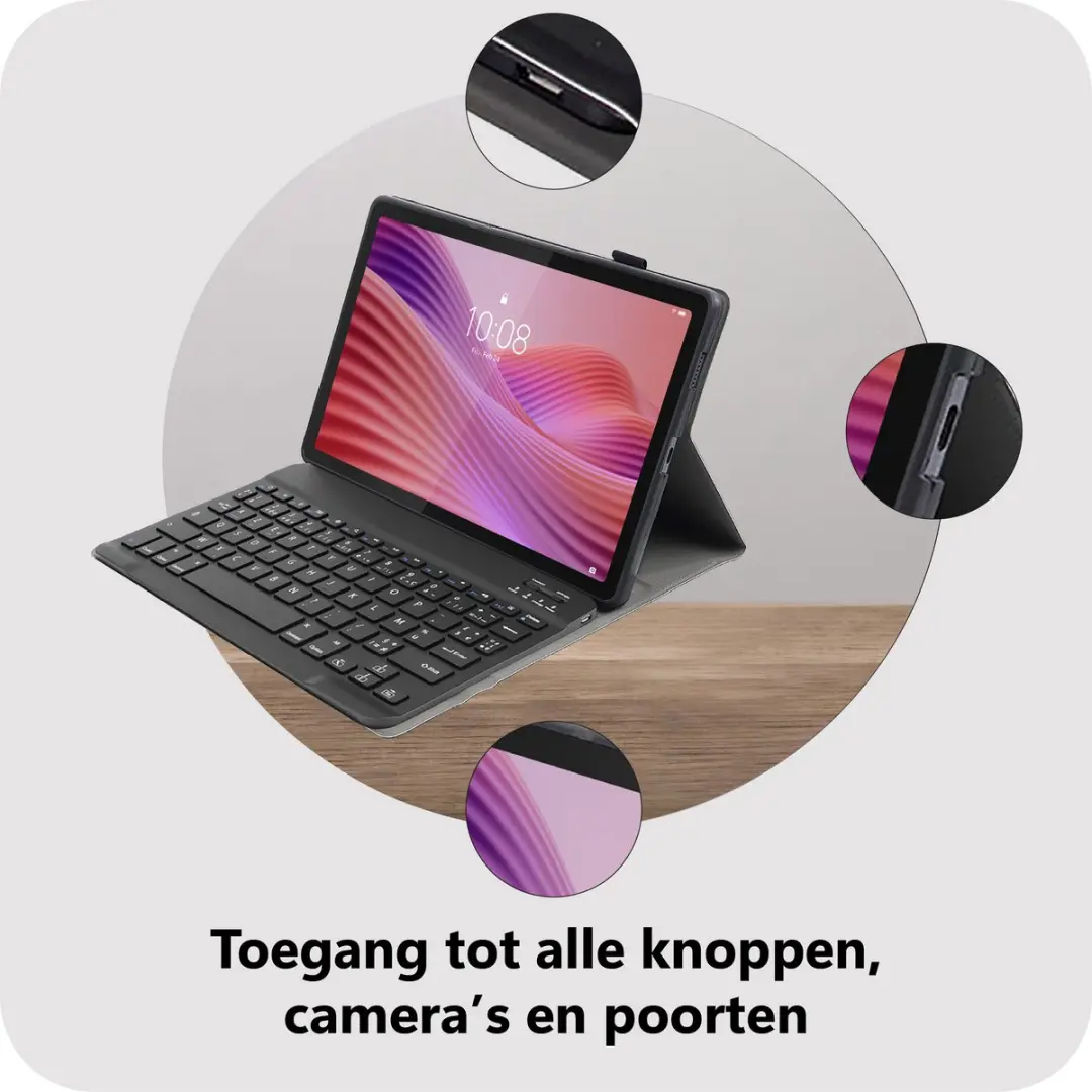 Just in Case TLE2840KB1AY Tablethoes met Toetsenbord - Lenovo Yoga 10.1" - Zwart