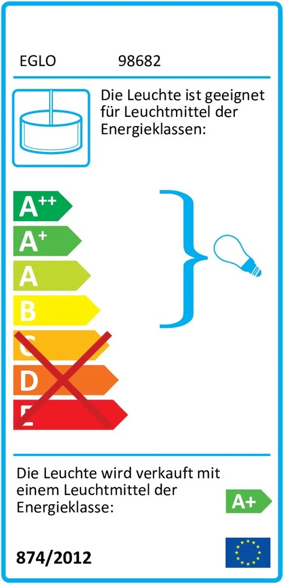 Eglo Perpigo Hanglamp GU10 - 3 Lichtpunten - Zwart/Wit - afbeelding 6 van 6