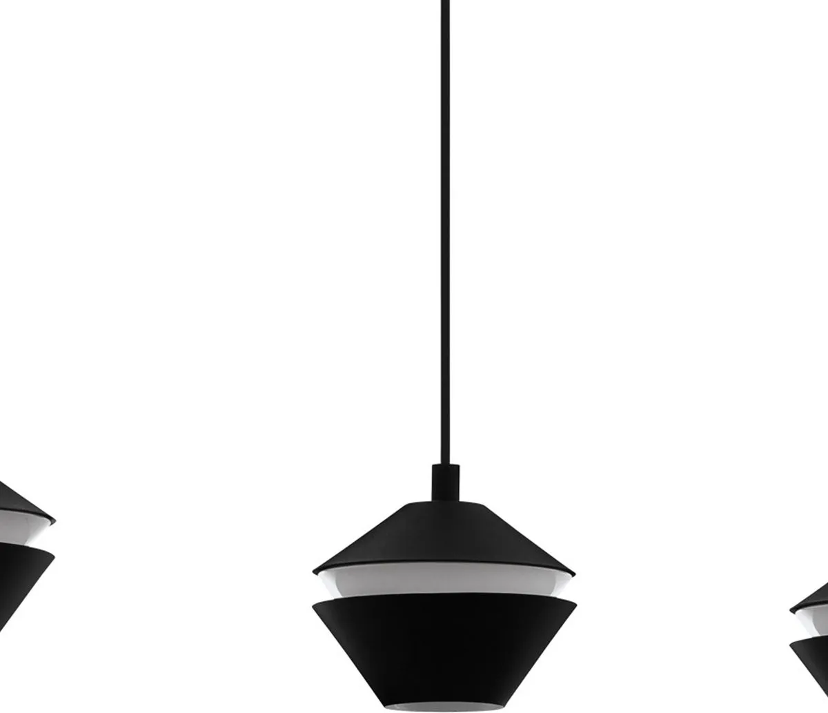 Eglo Perpigo Hanglamp GU10 - 3 Lichtpunten - Zwart/Wit