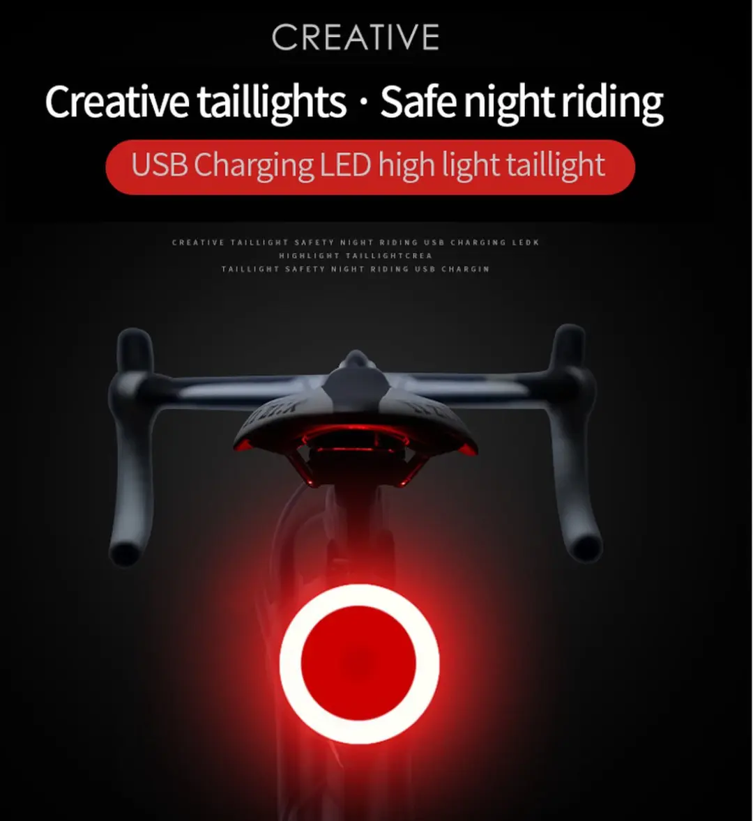 Creative Oplaadbaar Fiets Achterlicht