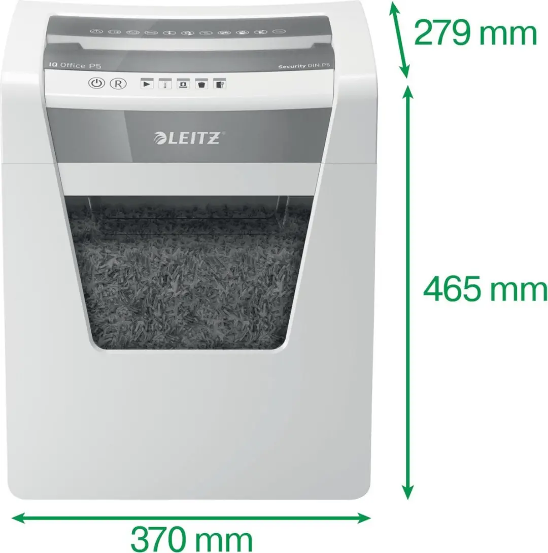 Leitz IQ Office P5 Papierversnipperaar 10 Vel A4 - 23L Wit