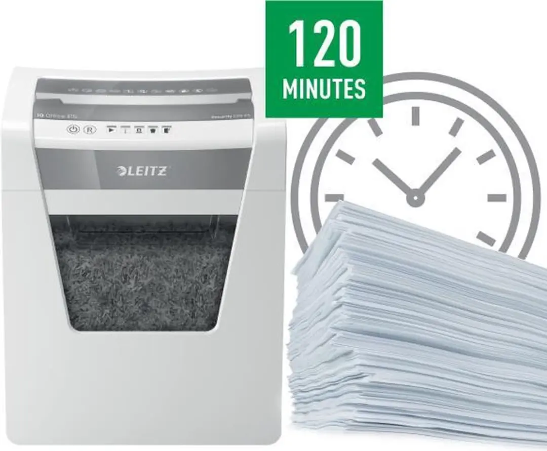 Leitz IQ Office P5 Papierversnipperaar 10 Vel A4 - 23L Wit