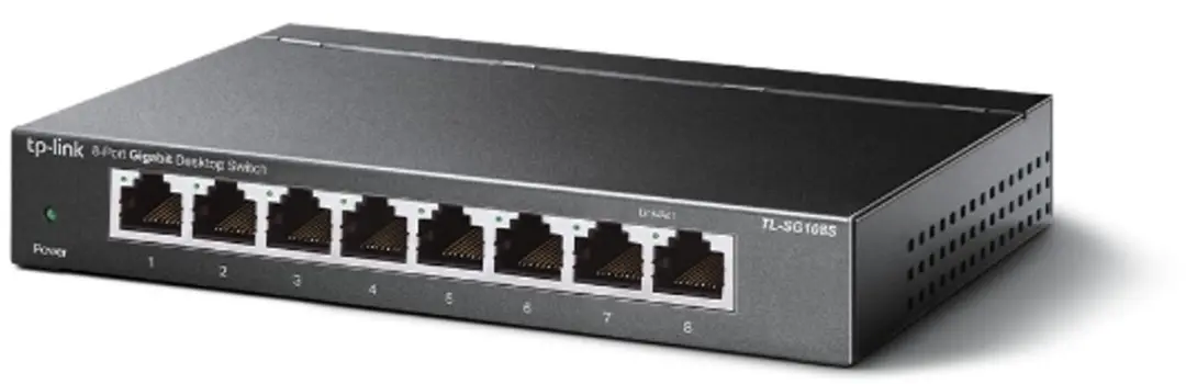 TP-Link TL-SG108S(UN) 8-Poorts Gigabit Switch - Zwart